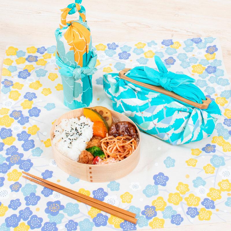 Furoshiki Hime Musubi Ume (bleu, 50 cm)