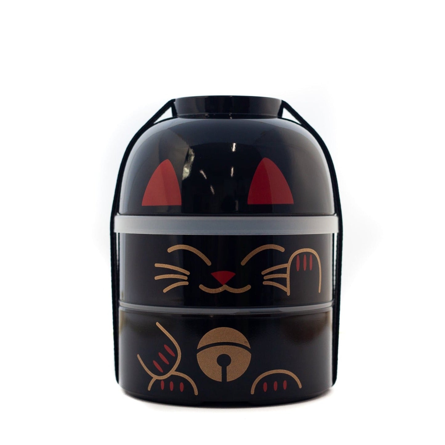 Bento Kokeshi - Maneki Neko (zwart, 1200 ml)