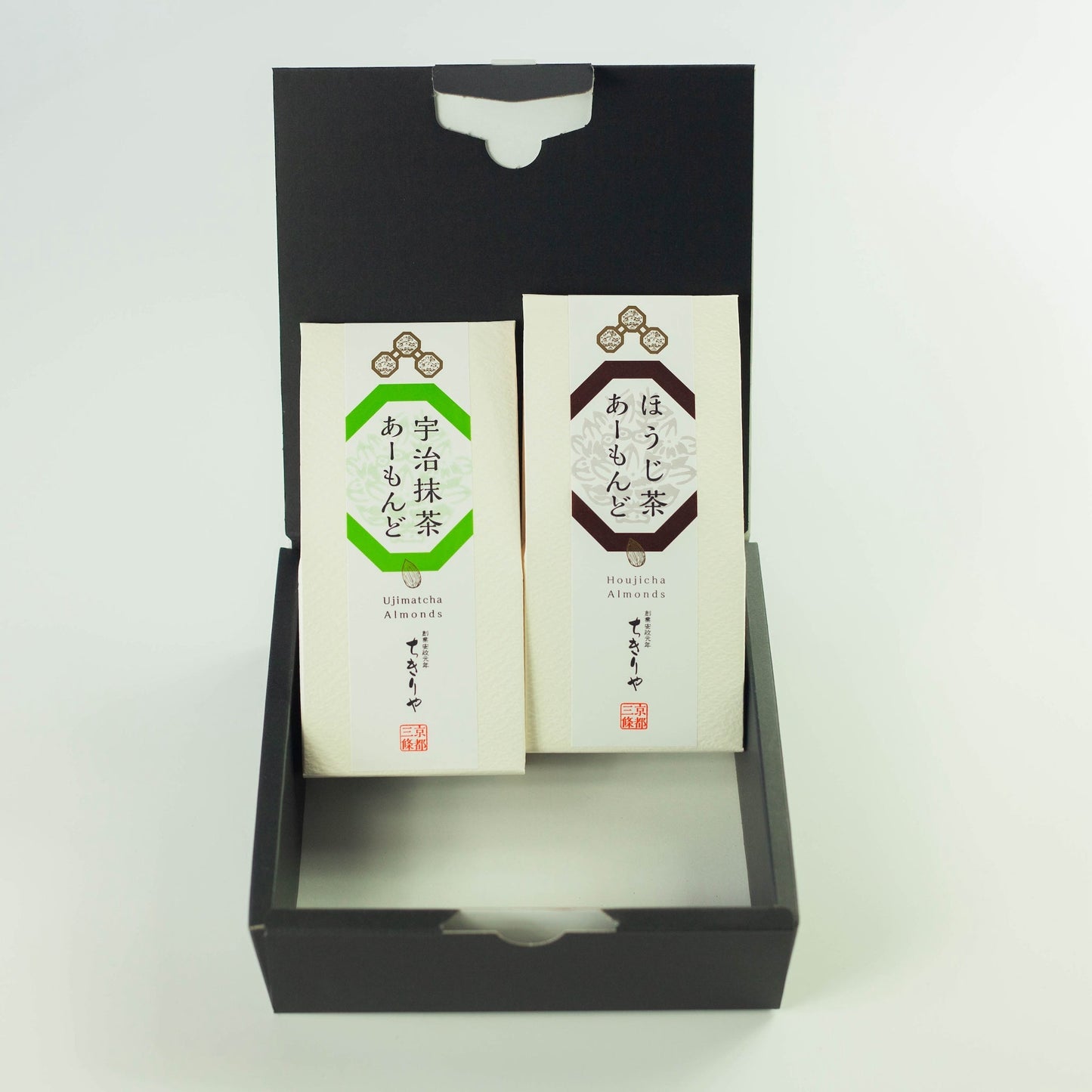 Coffret cadeau - Amandes enrobées de thé vert (Hojicha & Matcha)