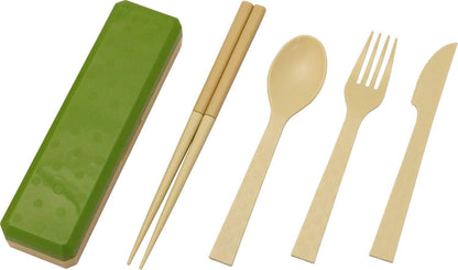 GO OUT Cutlery | Moss Green by Kokubo - Bento&co Japanese Bento Lunch Boxes and Kitchenware Specialists