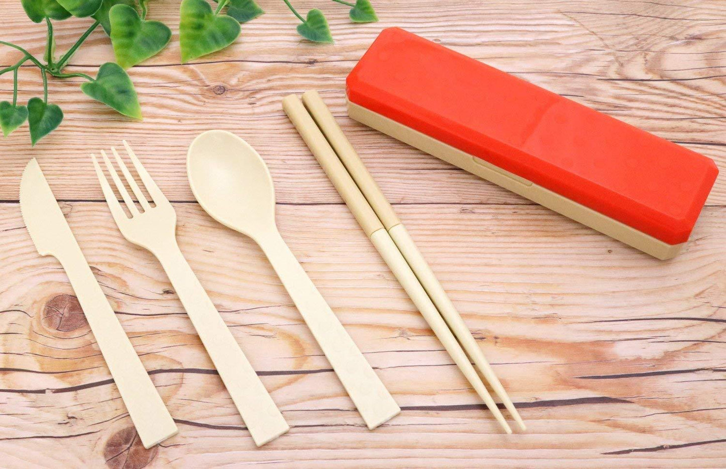 GO OUT Cutlery | Brick Red by Kokubo - Bento&co Japanese Bento Lunch Boxes and Kitchenware Specialists