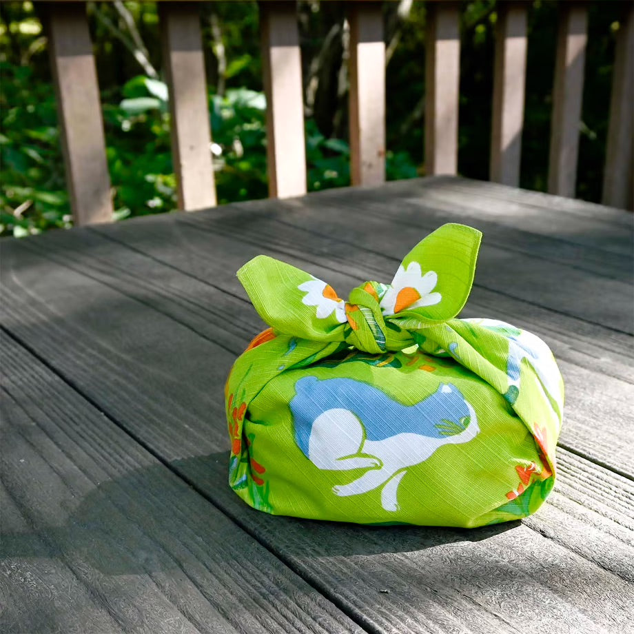 Furoshiki Neko no Niwa (vert, 50 cm)