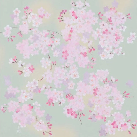 Furoshiki Fuwari Sakura (groen, 70 cm)