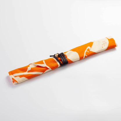 Origineel Daidai furoshiki eetstokjesdoosje (oranje)