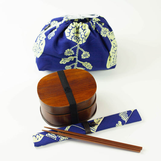 Originele Bento Set - Kiku blauw 