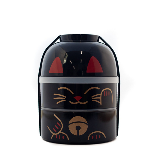 Bento Kokeshi - Maneki Neko (noir, 1200 ml)