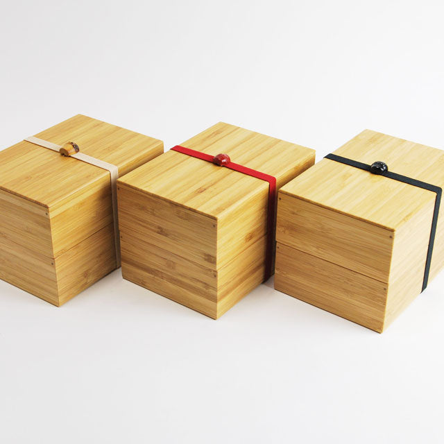 Handmade Take Bako Bento Box | Red Band by Kohchosai Kosuga - Bento&co Japanese Bento Lunch Boxes and Kitchenware Specialists