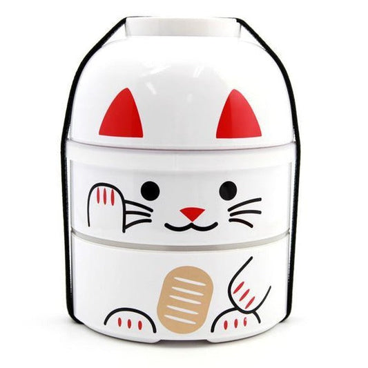 Bento Kokeshi - Maneki Neko (blanc, 1200 ml)