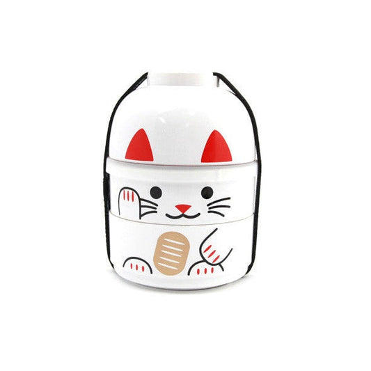 Kokeshi Bento Maneki-Neko White by Hakoya - Bento&co Japanese Bento Lunch Boxes and Kitchenware Specialists