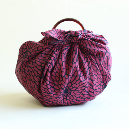 Furoshiki Déperlant Isa Monyo - Kiku (violet, 100 cm)